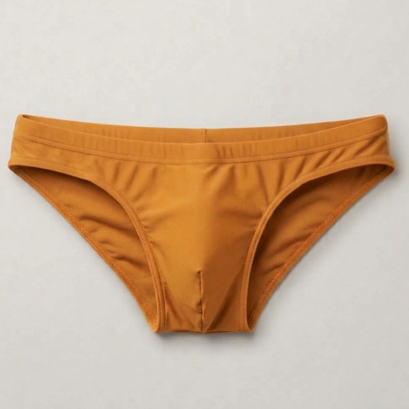 The Essential — Men's Swim Brief in Mustard — men's swim brief