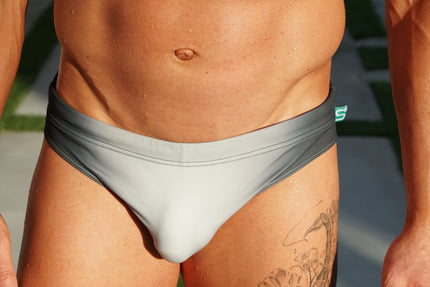 Seaman Swim Statement Brief closeup — how to choose men's swim brief guide